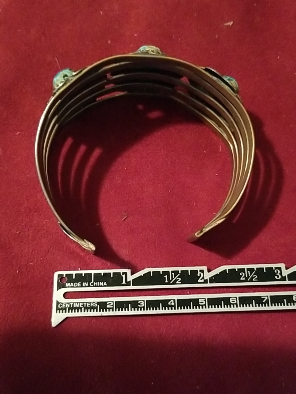 Egyptian revival Scarab Cuff Bracelet - Picture 6 of 7